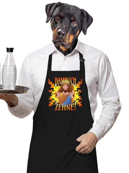 Bambuch žehne zástěra Black
