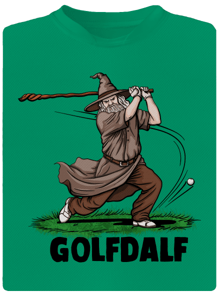 Golfdalf dětské sportovní tričko Kelly Green Mal