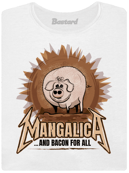 Mangalica dámské tričko s lemem White