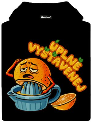 Úplně vyšťavenej pánská mikina klokanka Black