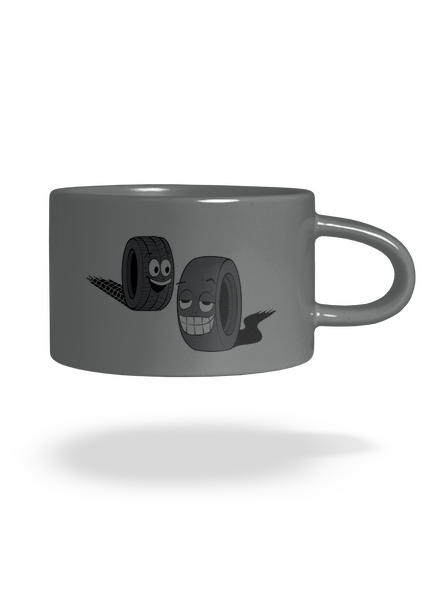Pneumatiky hrnek makronka Grey Macaron