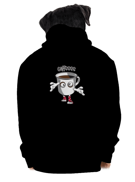 Zombie kafe pánská mikina na zip Black