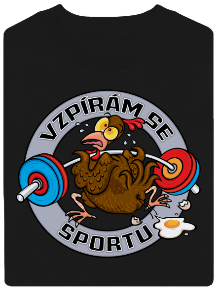 Vzpírám se sportu unisex mikina bez kapuce Black
