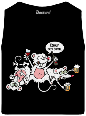 Kocour není doma pánské tílko Black