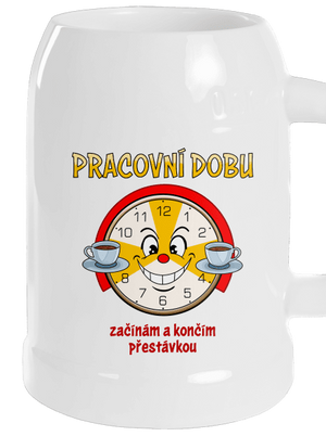 Pracovní doba půllitr White