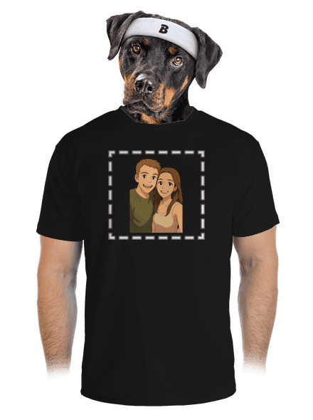 Ghibli efekt z vlastní fotky pánské sportovní tričko Black