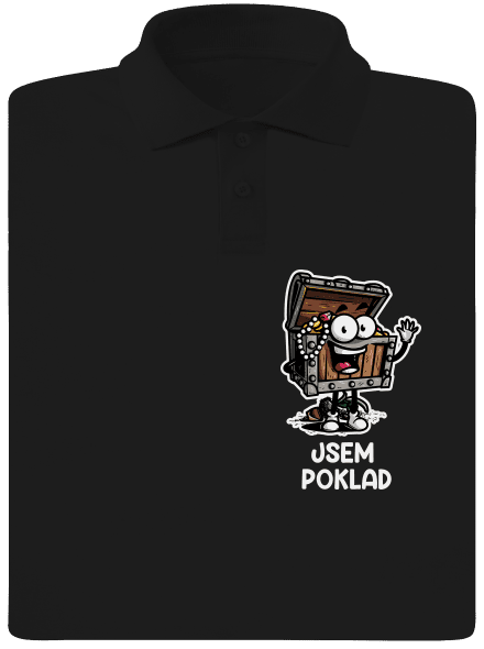 Jsem poklad pánská polokošile Black