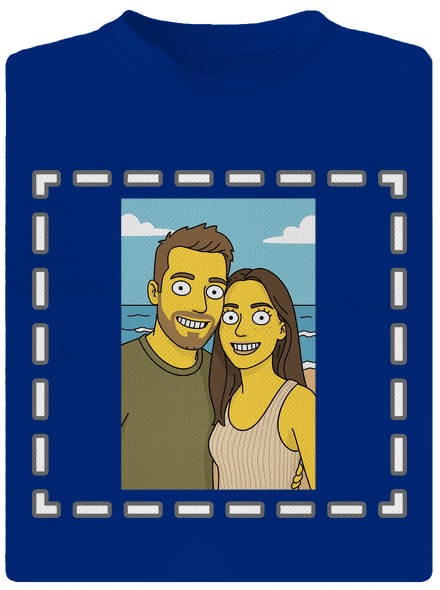 Simpsonovi z vlastní fotky pánské sportovní tričko Royal Blue Mal
