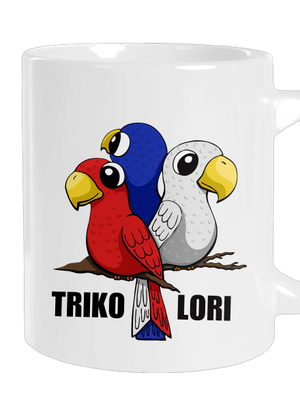 Trikolori velký hrnek White