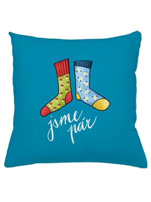 Jsme ponožkový pár polštář Blue Turquoise