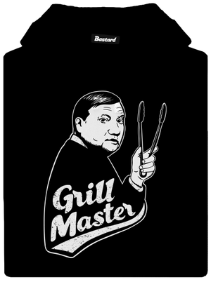 Grill master pánská mikina klokanka Black