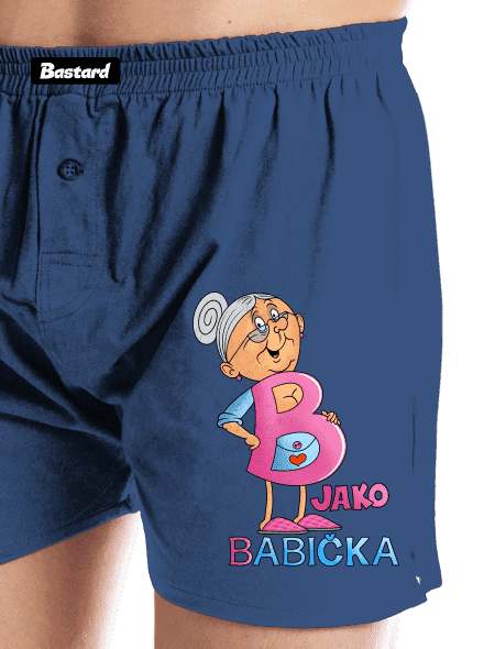 B jako babička pánské trenky Blue