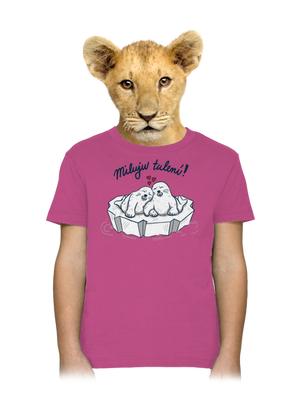 Miluju tulení dětské tričko Fuchsia