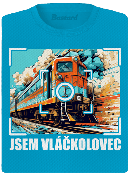 Jsem vláčkolovec dámské sportovní tričko Blue Atol