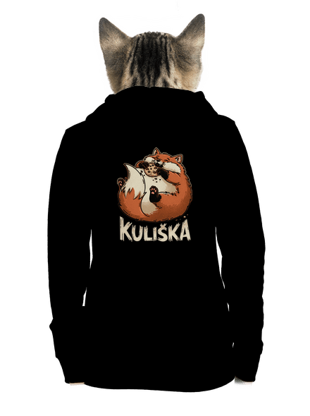 Kuliška dámská mikina na zip Black