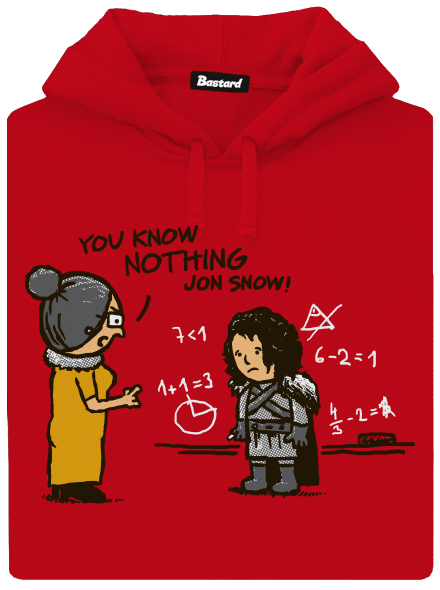 You Know Nothing pánská mikina klokanka Red