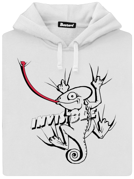 Invisible chameleon dámská mikina klokanka White