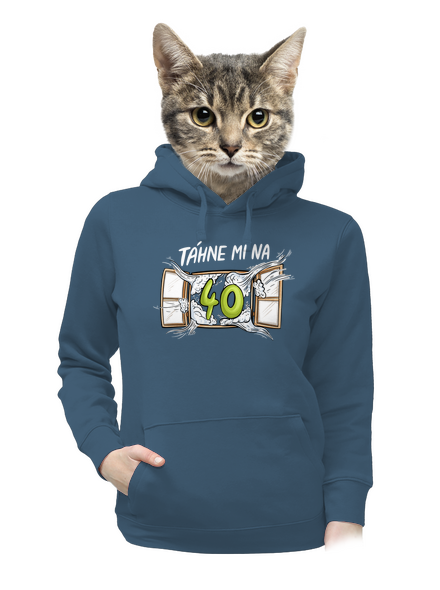 Táhne mi na dámská mikina klokanka Denim