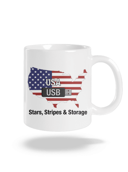 USA a USB klasický hrnek White