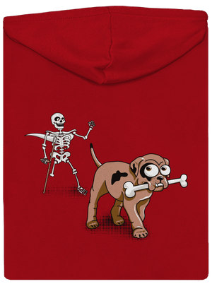 Kostlivec pánská mikina na zip Red