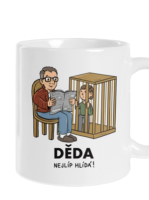 Děda hlídá klasický hrnek White