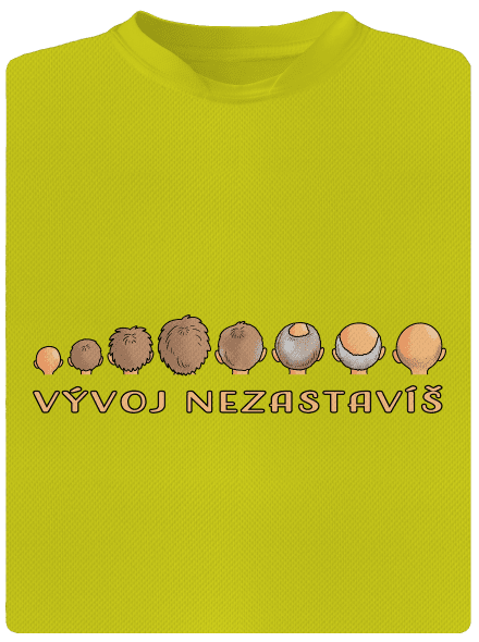 Vývoj nezastavíš pánské sportovní tričko Neon Yellow