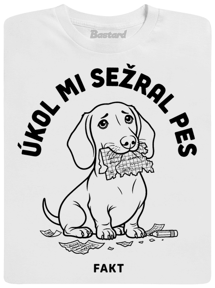 Úkol sežral pes dětské tričko White