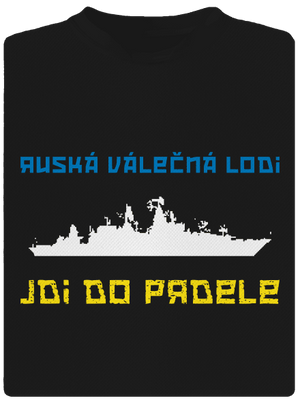 Ukrajina - Loď pánské sportovní tričko Black