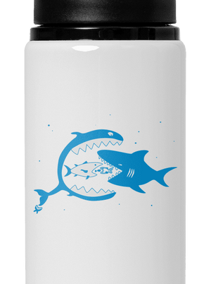 Rybky lahev na vodu White