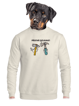 unisex mikina bez kapuce