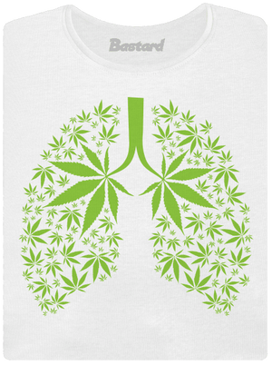 Ganja plíce dámské tričko White