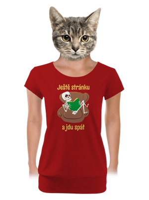 Ještě stránku dámské tričko s lemem Red Mal