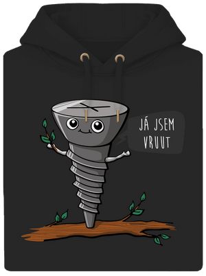 Já jsem Vruut unisex mikina premium Dark Black