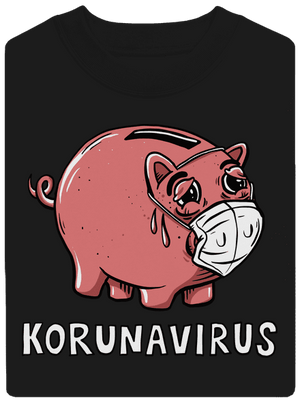 Korunavirus v kasičce unisex mikina bez kapuce Black