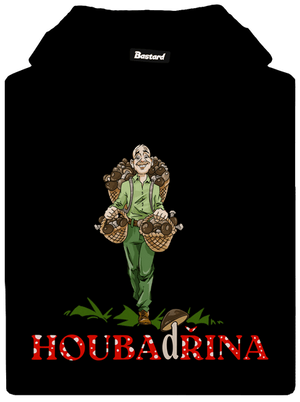 Houbadřina pánská mikina klokanka Black