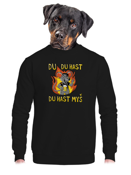 Du hast myš unisex mikina bez kapuce Black