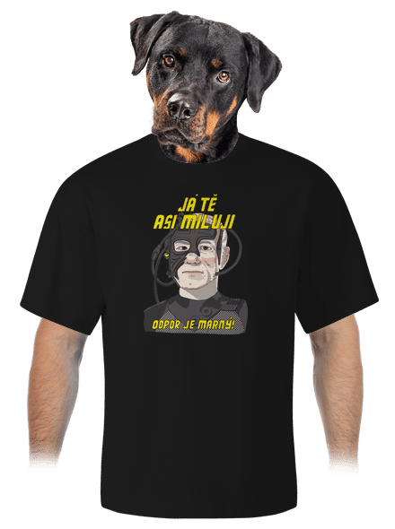 Zamilovaný Borg unisex tričko oversized Black