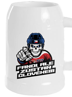 Fandi, ale zůstaň člověkem půllitr White