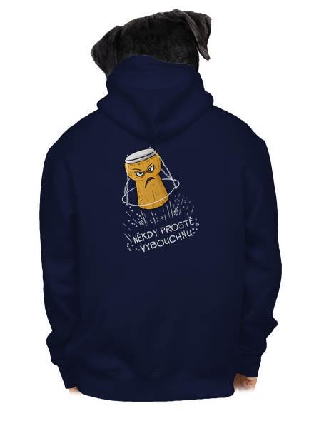 Někdy vybouchnu pánská mikina na zip Navy
