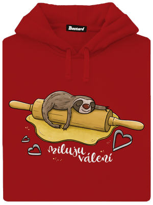 Miluju válení dámská mikina klokanka Red Mal