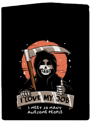 I love my job pánská mikina na zip Black