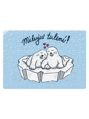 Miluju tulení puzzle White