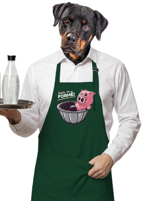 Ve formě zástěra Bottle Green