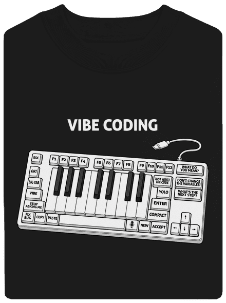 Vibe coding unisex mikina bez kapuce Black