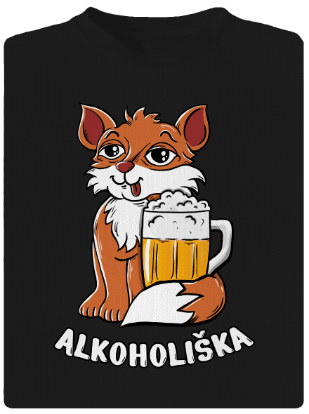 Pivní Alkoholiška pánské sportovní tričko Black