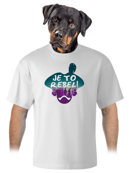 Je to rebel unisex tričko oversized White
