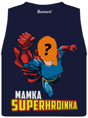 Mamka superhrdinka dámské tílko volné Navy