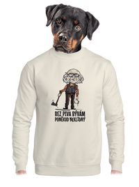 unisex mikina bez kapuce