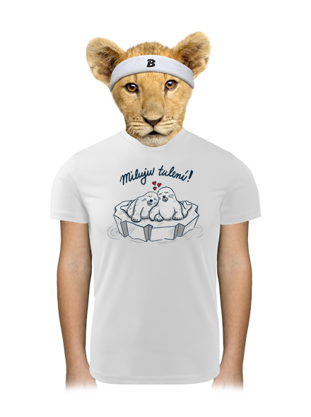 Miluju tulení dětské sportovní tričko White