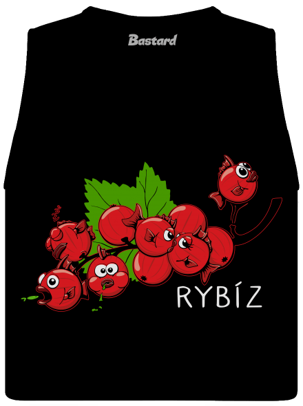 Rybíz dámské tílko volné Black
